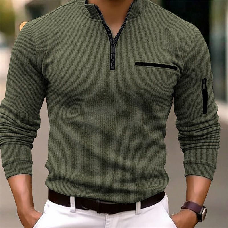 Gusteous™ | Long-Sleeve Zip Shirt