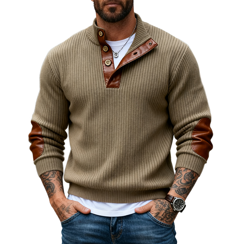 Alfie™ | Men’s Knit Half-High Collar Sweater