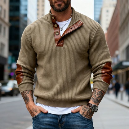 Alfie™ | Men’s Knit Half-High Collar Sweater