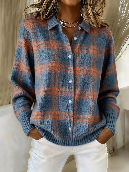 Ruby™ | Knitted Check Blouse