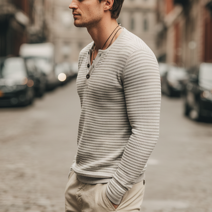 Robert™ | Men’s Plaid Textured V-Neck Sweater