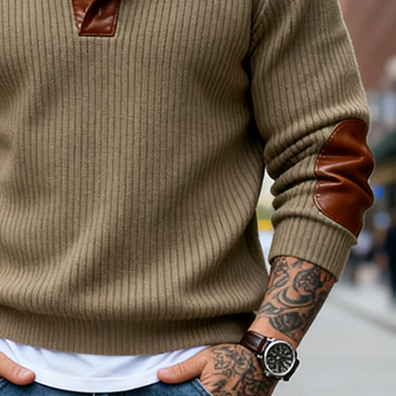 Alfie™ | Men’s Knit Half-High Collar Sweater