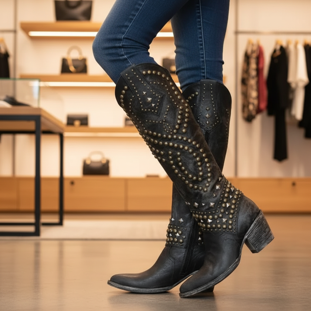 Hazel™ | Western Knee-High Boots