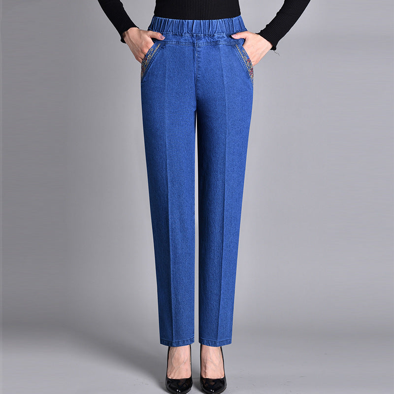 Harper™ | Women's jeans with side pockets and elastic waist